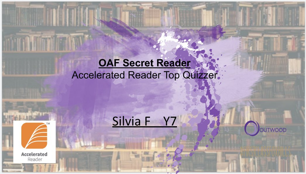 OutwoodFoxhills's tweet image. Well done to the following Accelerated Reader Top Y7 Quizzers! #FirstclassFoxhills @AccReader #Reading #Secretreader 🤩🥳