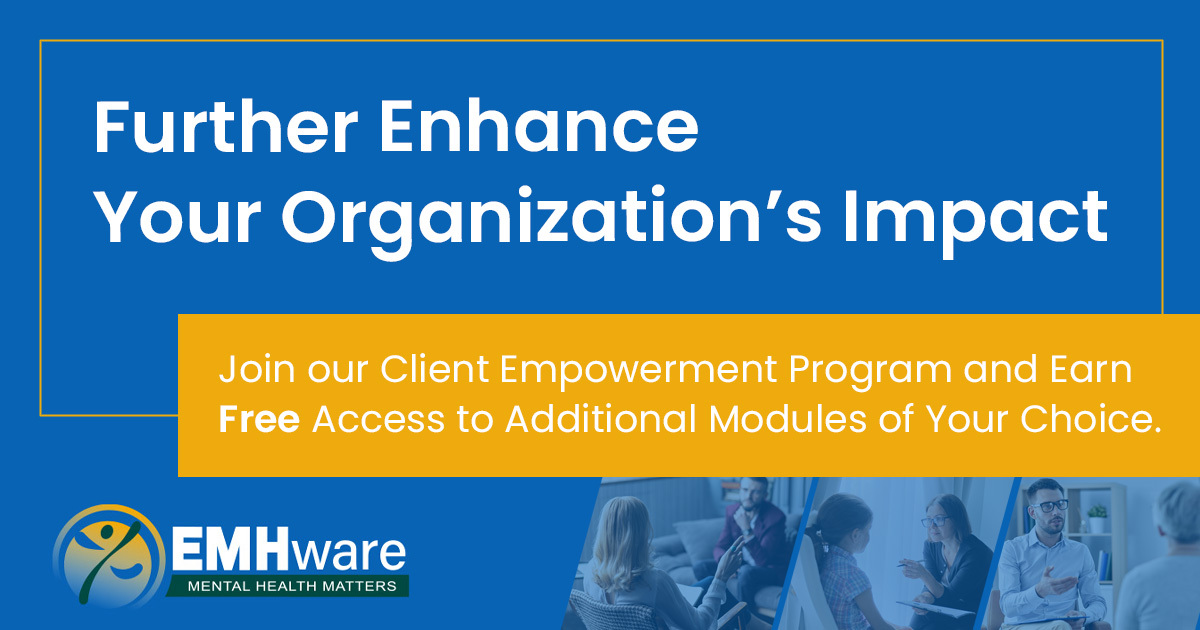If you have a colleague who would benefit from EMHware, we'd love to connect with them to ask how we can help. Join our Client Empowerment Program and earn free access to additional modules of your choice here: pages.emhware.com/referral/
#ClientEmpowerment #EMHware