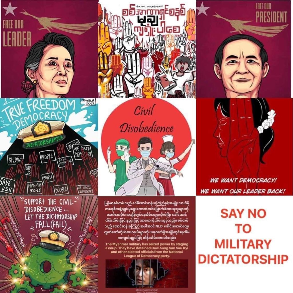 FREEDOM FROM FEAR
#HearTheVoiceOfMyanmar 
#WeNeedDemocracy
