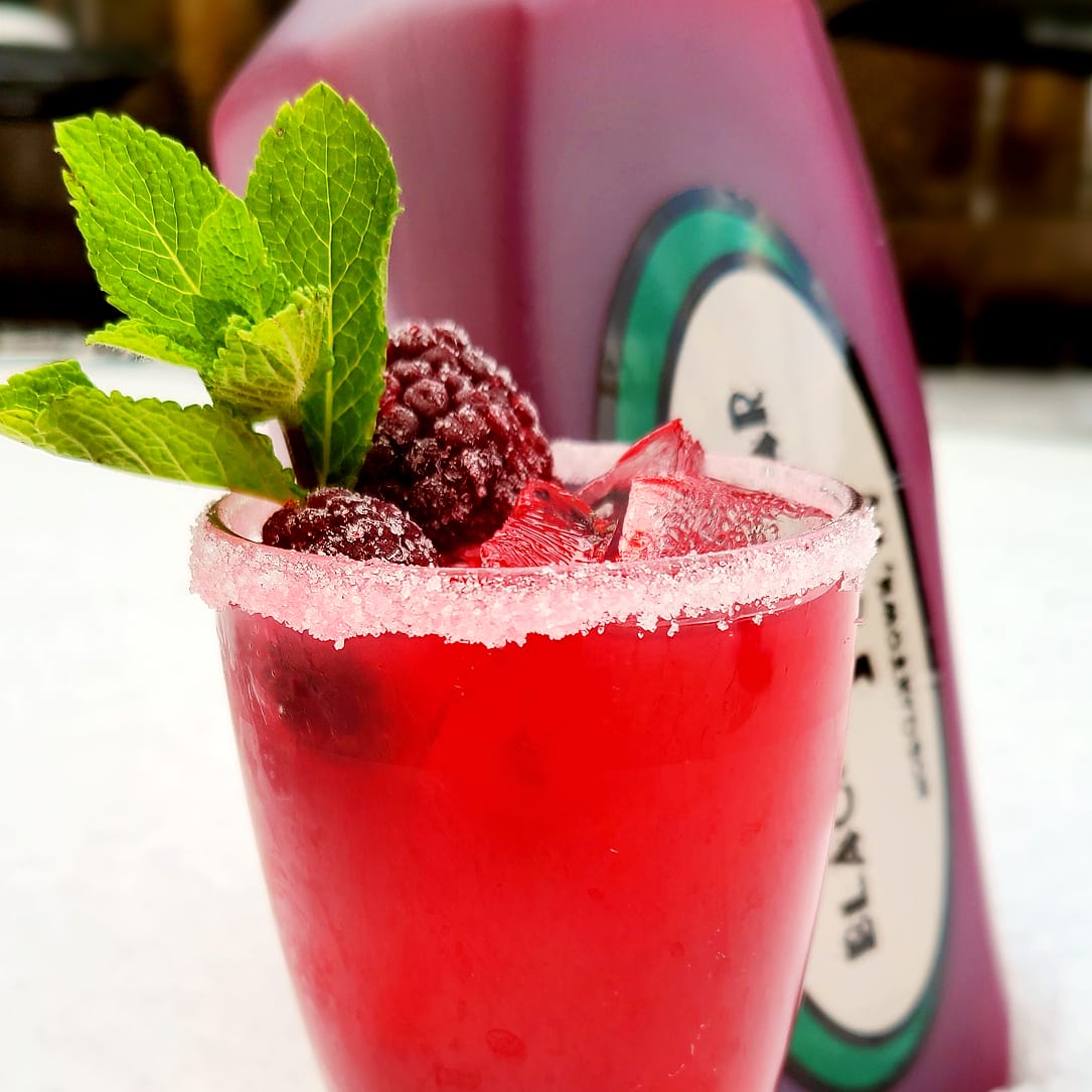 Blackberry Mint margarita mix for all you lovers out there! Available this month only by the gallon and 1/2 gallon. 
*alcohol not included