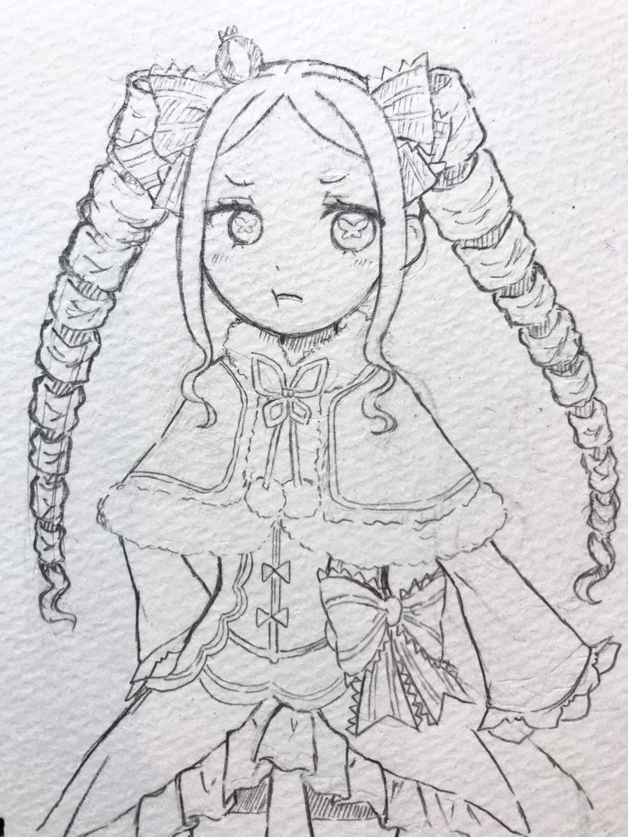 マカロン On Twitter 最新話のベアトリスが可愛いすぎて つい描いてしまった 初投稿 リゼロ Reゼロから始める異世界生活 ベアトリス イラスト アナログ イラスト好きさんと繋がりたい 拡散希望