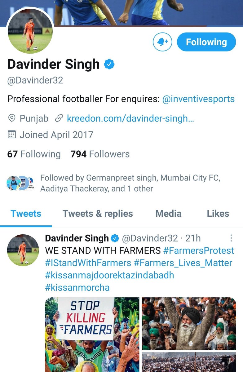 Indian football players may not have the money, fame or enjoy the celebrity status that Indian cricketers enjoy. But  they have shown that they have something that many of our star cricketers lack - a spine!

#FarmersProtest