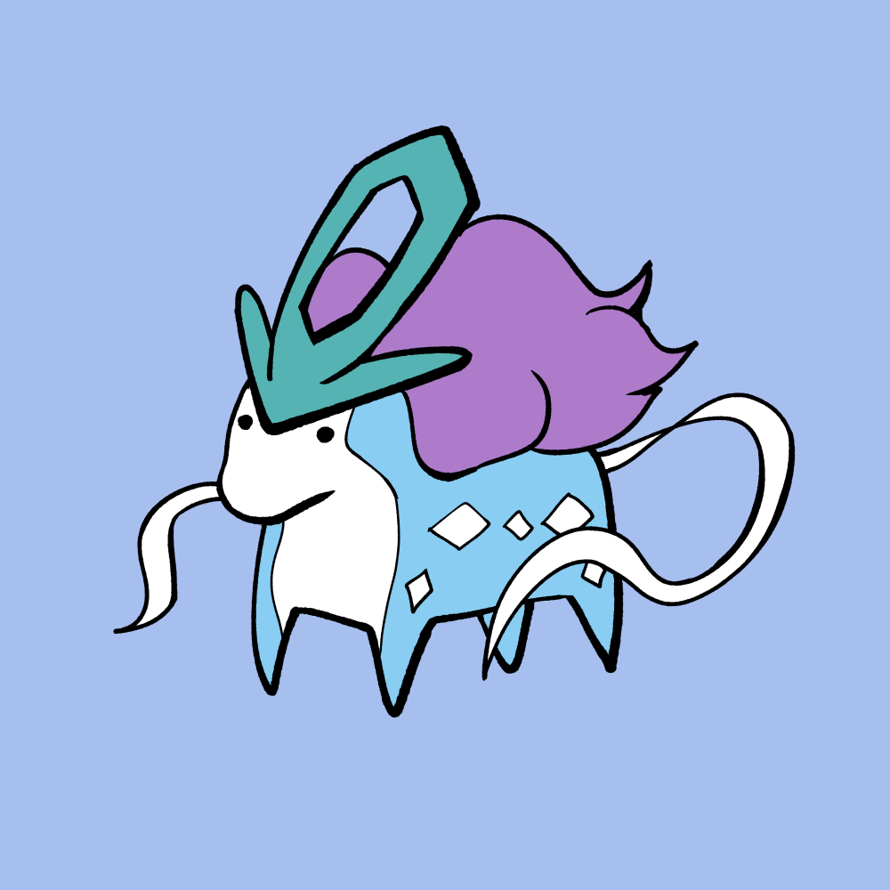 色違いのスイクン欲しい人がみんなゲットできますように 真鍋 陽のイラスト