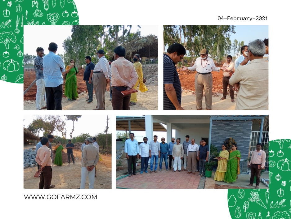 gofarmz's tweet photo. News from our Farm:
Our CEO and Co-founder, Ram Lakkamraju, visited our farm in Adavi Devulapally to host the Chairman of SSIAST (SriSri Institute of Agricultural Sciences and Technology Trust) and the District Agriculture Director of Nalgonda. https://t.co/4Wj4po27s6