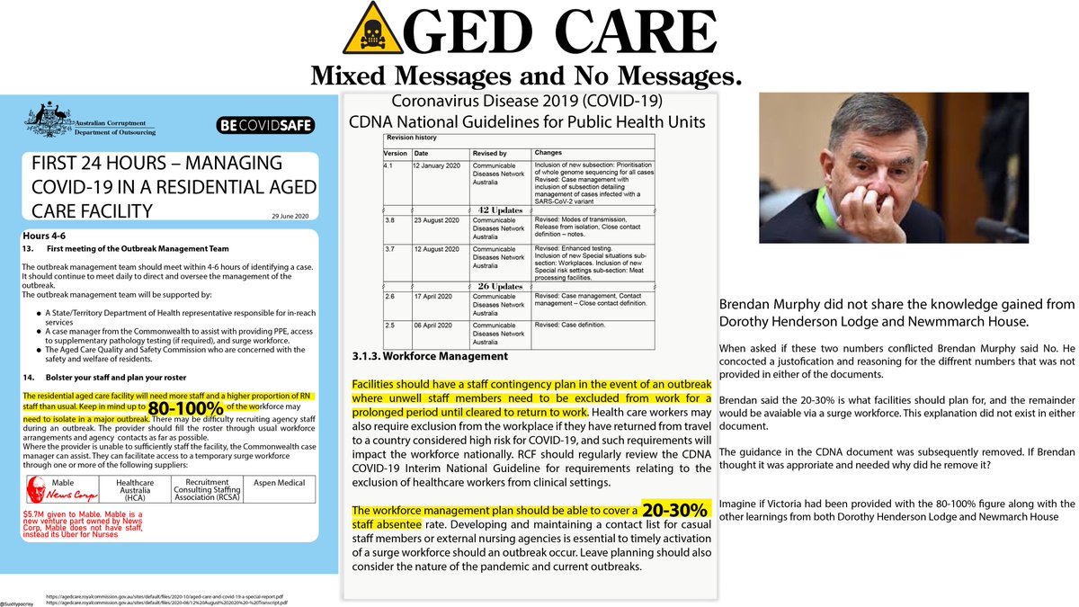 34/inaccurate advice in the CDNA document and 2 months later included the new percentage figure in a separate document. It is a fair assumption that had the government warned of 100% staff losses planning would’ve been different