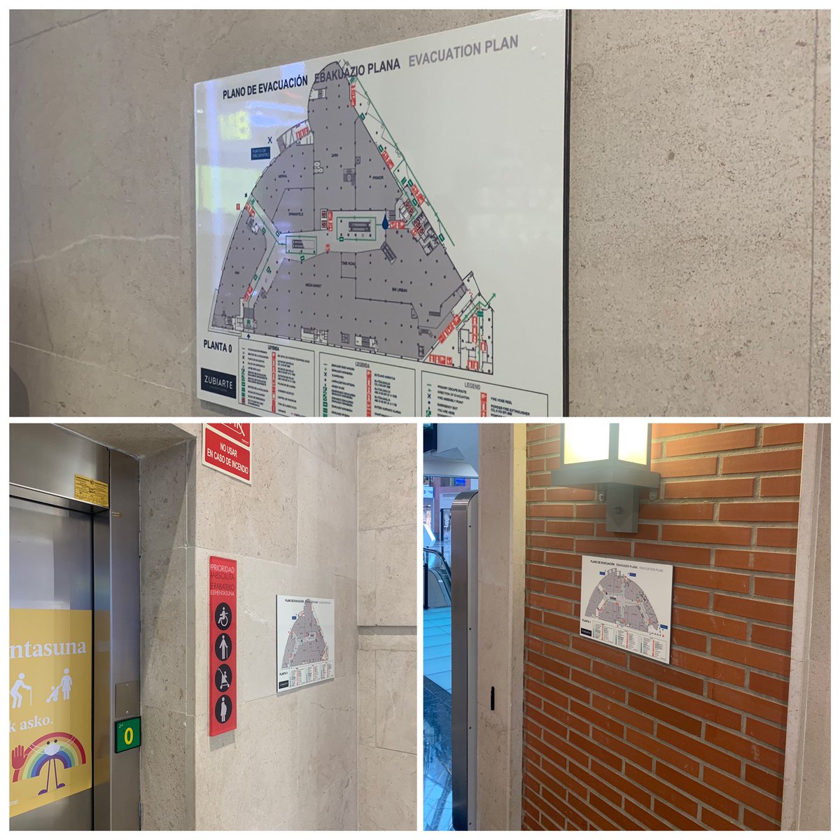 Planos evacuación @zubiartebilbao #señalizacion #errotulazioa #fotoluminiscente #señalizacionemergencia @cbre @cbre_spain #rotulosbidico #comunicaciongrafica
