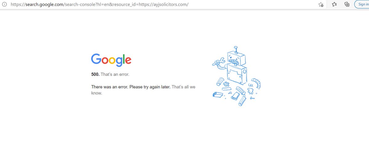 rahulseoexpert's tweet photo. Server error coming. What happened with @googlesearchc 
Checkout this.
@JohnMu https://t.co/SM58HSG3I4