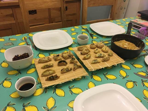 TaptonYli's tweet photo. After taking part in video lessons at their Primary School, Cyan and Anya made these Chinese dumplings. Well done, they look delicious! https://t.co/OyA2QC1t1y