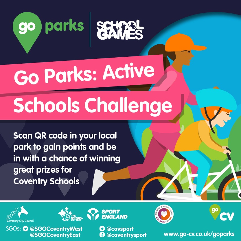 Happy Friday!🌟 While you’re out walking this weekend, don’t forget to scan the Go Parks QR code to vote for a school to win vouchers for sports equipment! View participating parks➡️ orlo.uk/Rv0yF #GoParks @SGOCoventryEast @SGOCoventryWest @KamranCaan1