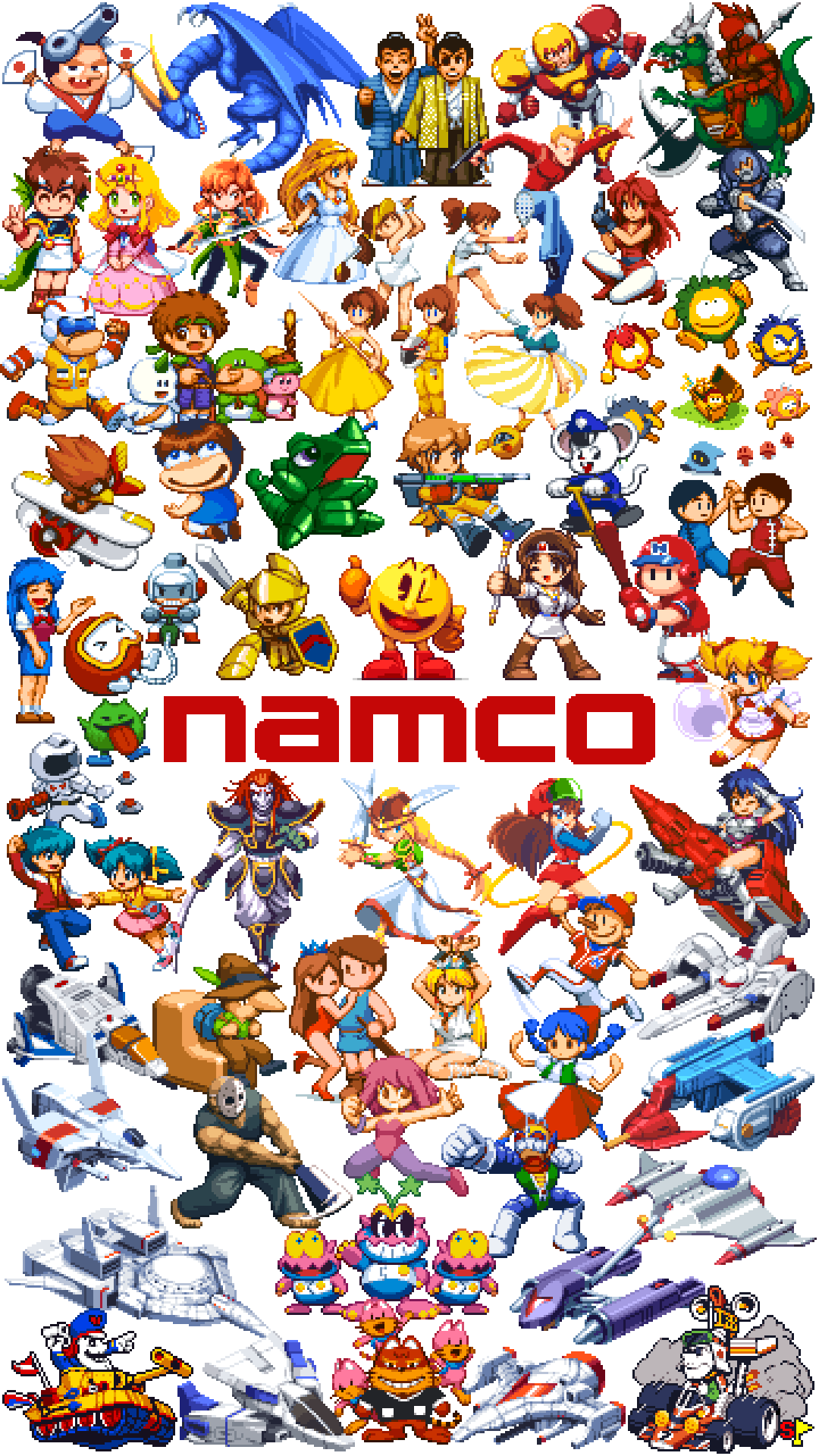 フラッグさん ナムコ壁紙 スマホ用 Namco Pixelart ドット絵 T Co Otktml3glv Twitter