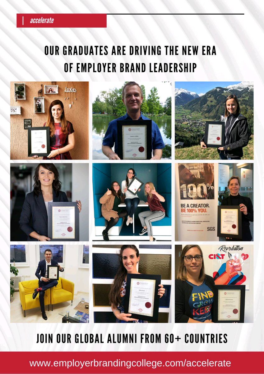 Become a Certified #EmployerBrand Leader at Employer Branding College and join a Global Alumni of leaders from more than 60 countires🌏 It will change the way you think about Employer Branding and business. March intake course details 👇 employerbrandingcollege.com/accelerate #EmployerBranding