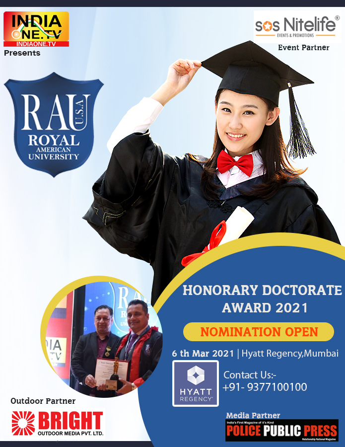 PolicePublicPr1's tweet photo. 👉Honorary Doctorate Award 2021.
6th march https://t.co/AC02IPbutJ Mumbai Hyatt Regency.
☎Contact:-9377100100
Visit Us:-www.royalamericanuniversity.college
#awards #doctorate #MBA #PhD #americanuniversity #USA https://t.co/WxVbexqTMQ