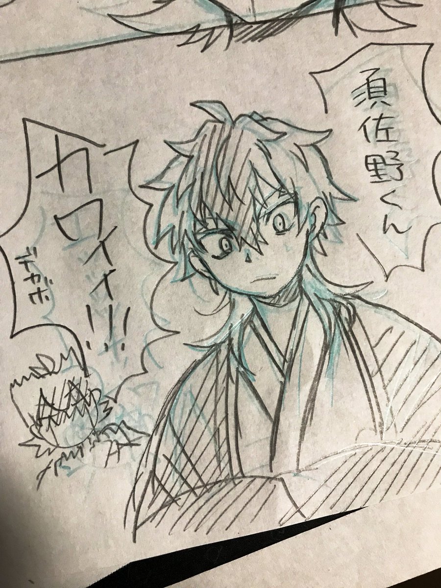 髪ほどいてセットする前の妄想。 