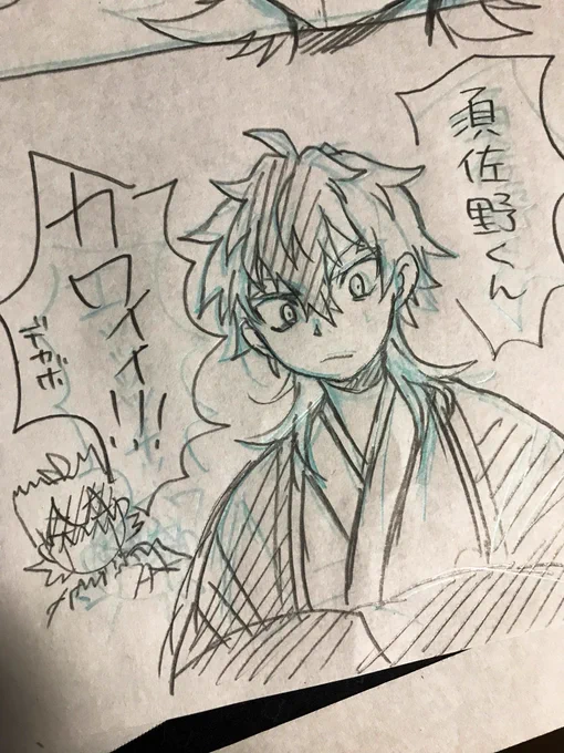 髪ほどいてセットする前の妄想。 