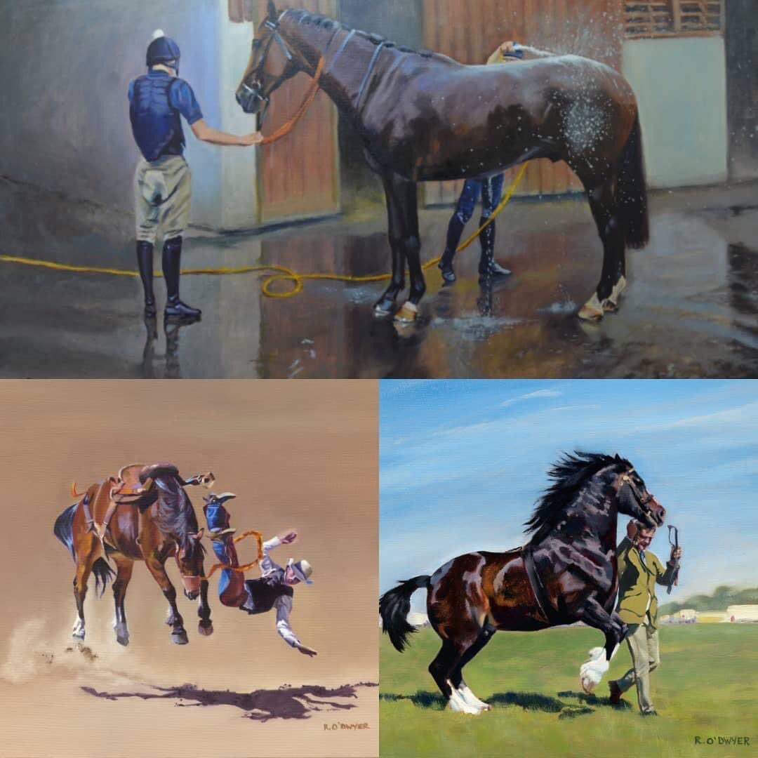 SEA member Rebecca O Dwyer. Work in oils. <a href="/EquineArtists/">SEA</a> #oilpainting #equestrian #rodeo #welshcob #exhibition #contemporaryart