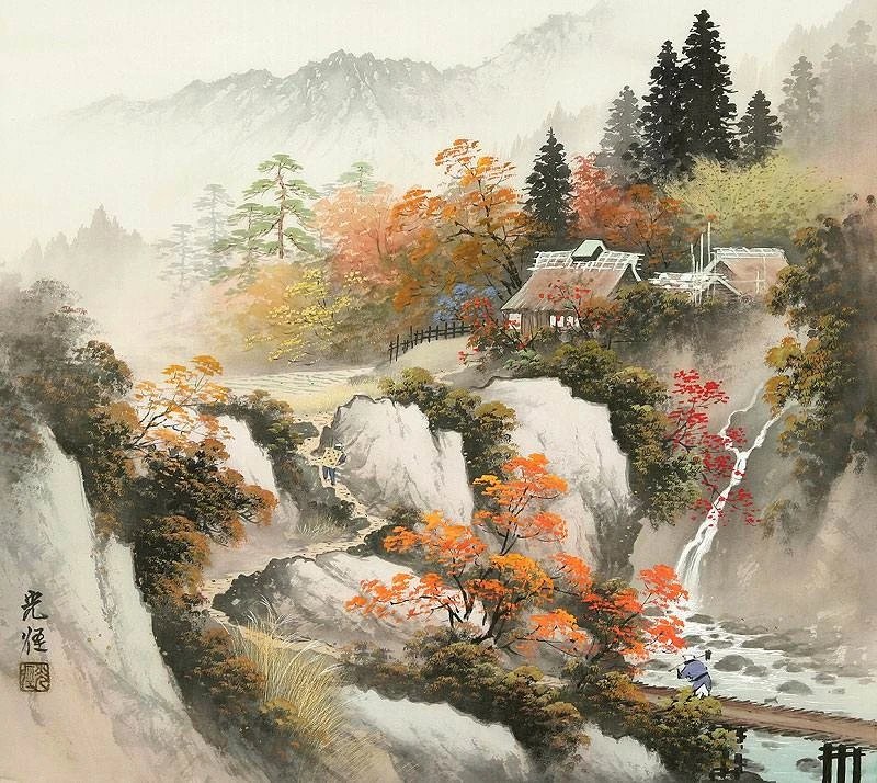 日本画(33)　すすき 日本画(33) すすき