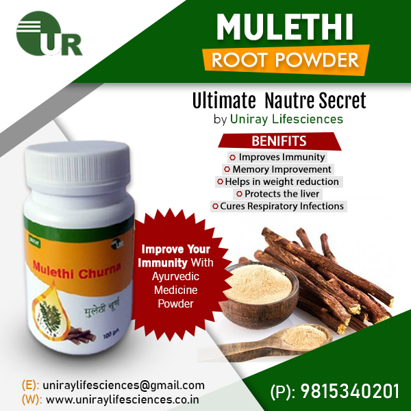 UnirayL's tweet image. Mulethi Root Powder by Uniray Life Sciences - The Perfect Ayurvedic Powder for Boosting Immunity.
Contact us for more Ayurvedic Products for Distribution in India.
Call us on 9815340201
bit.ly/2YKnsWX

#immunity #mulethi #mulethipowder #powder #Herbal #Ayurvedic #India