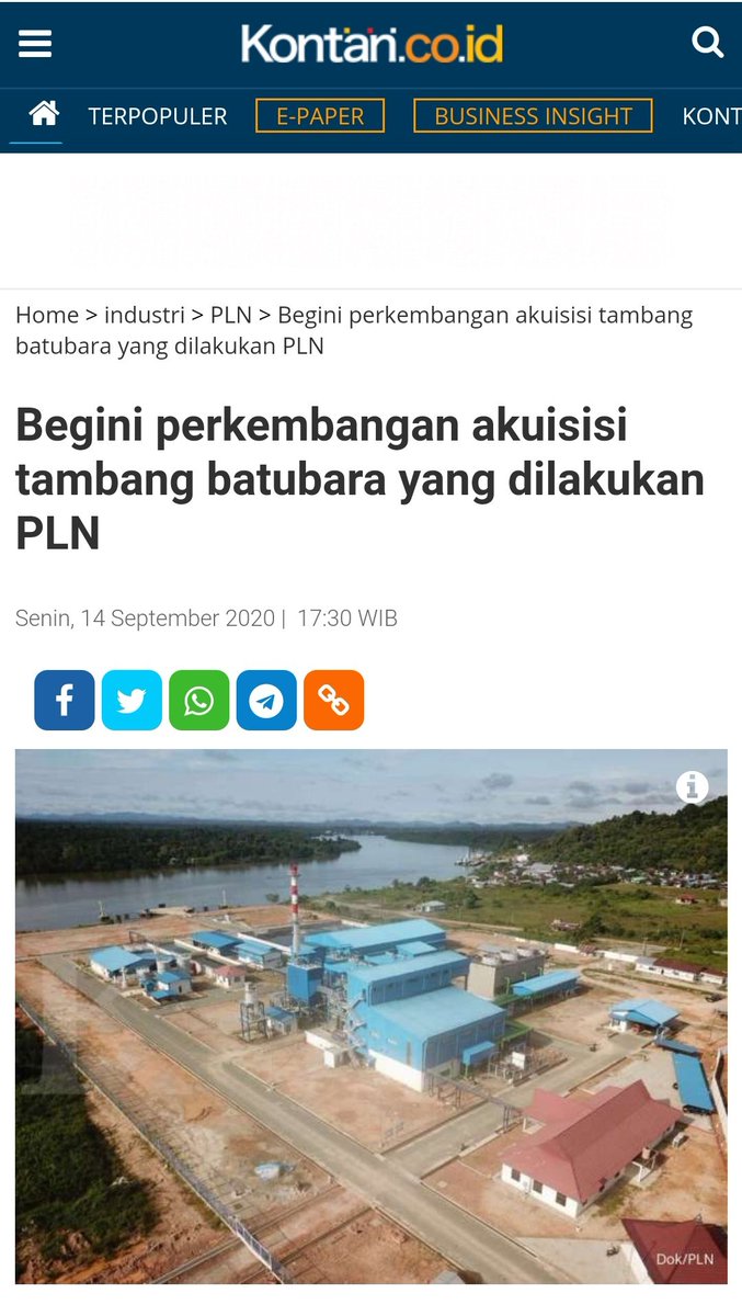 Padahal Presiden  @jokowi nyuruh PLN fokus ke EBT, tapi ni BUMN malah ngeyel, nekad pula beli lahan tambang berkode "ADRO". Ini gak sesuai sama arahan Menteri BUMN  @erickthohir , agar BUMN fokus pada core bisnisnya https://industri.kontan.co.id/news/begini-perkembangan-akuisisi-tambang-batubara-yang-dilakukan-pln https://www.cnbcindonesia.com/market/20191202132021-17-119565/erick-thohir-bumn-harus-kembali-ke-khitah