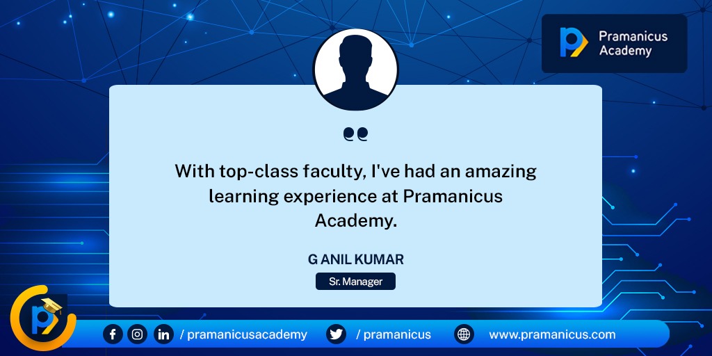 pramanicus's tweet image. Sr. Manager
Attended RPA using UiPath Training

We at Pramanicus Academy thank Mr. G. Anil Kumar for increasing the perception of our training institute. We really appreciate his trust and confidence in us.

#StudentDiaries #pramanicus #testimonial #program #online #training
