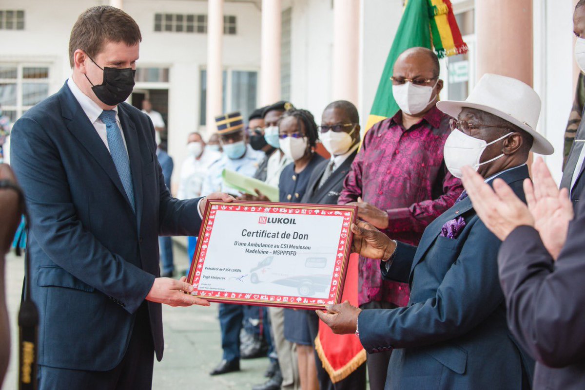 #LUKOIL continues to support healthcare institutions in the fight against #COVID-19. The company gifted an ambulance to the Ministry for Health of the #Congo Republic.