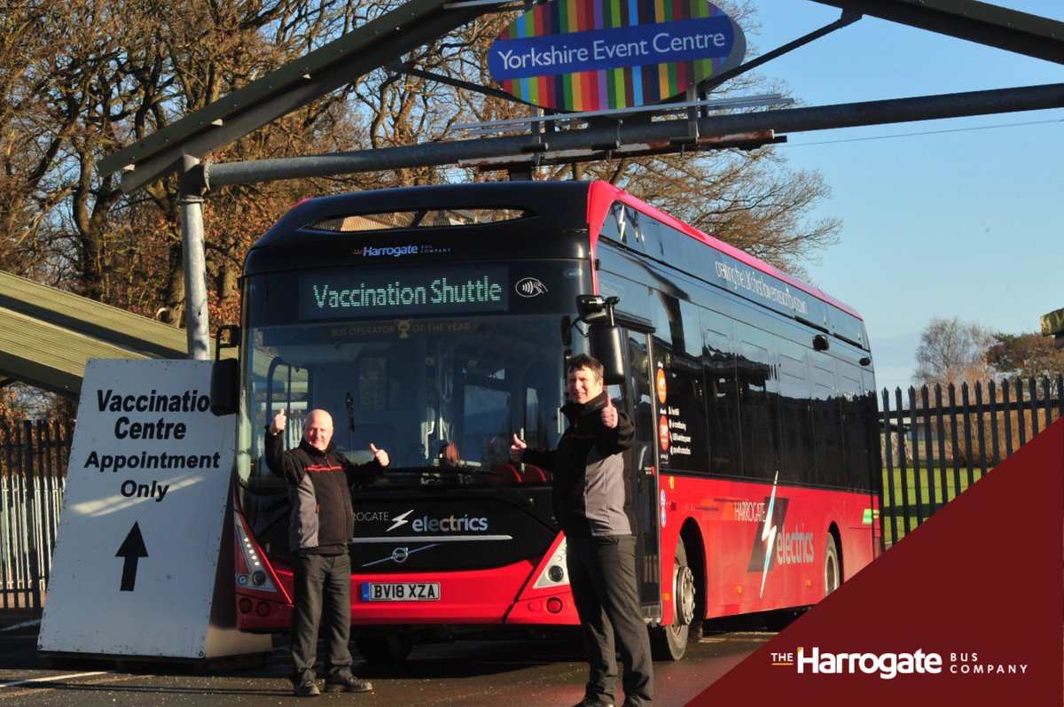🏥 We're proud to do our bit to help - we're running a FREE shuttle from #Harrogate bus station to the Vaccination Centre on Wetherby Road.

🚍 Buses run every 30 mins on days the centre is open - this week is Tue - Sat. 

ℹ️ Info and times here 👉bit.ly/3piRBbk