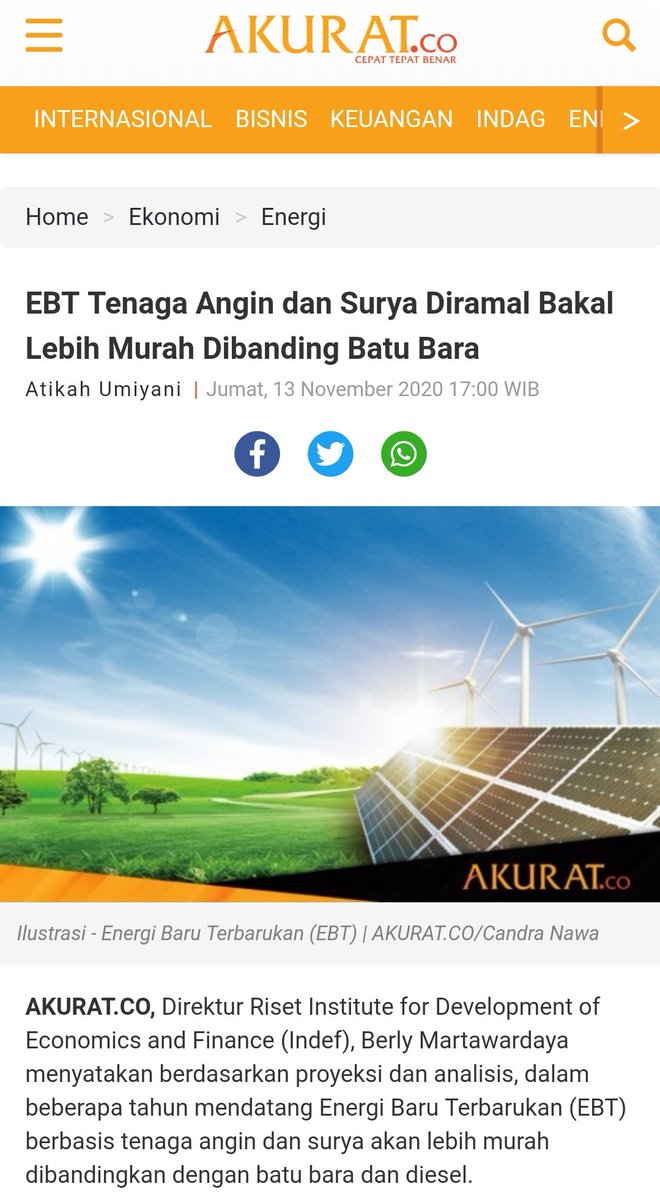 Kalo ngomongin soal cuan, PLN sebetulnya bisa lebih hemat beli listrik dari EBT ketimbang batu bara, yg otomatis bikin tagihan listrik kita jadi turun karena harga belinya lebih murah.Sekarang, listrik tetep mahal meski udah dapet subsidi dari negara https://m.akurat.co/id-1235435-read-ebt-tenaga-angin-dan-surya-diramal-bakal-lebih-murah-dibanding-batu-bara