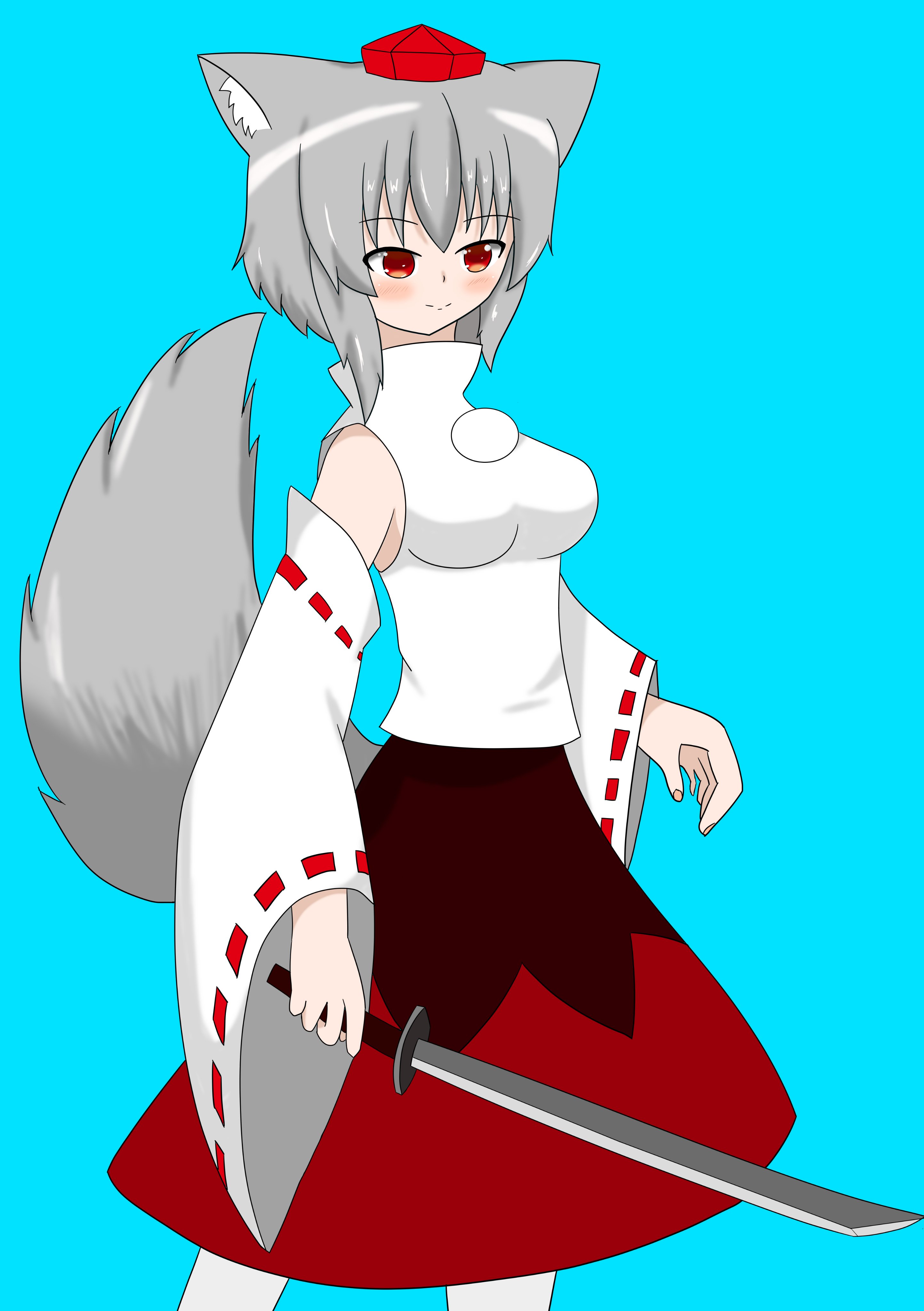 クロス A Twitter 久しぶりのイラスト 犬走椛 イラスト T Co Bjezfdlbve Twitter
