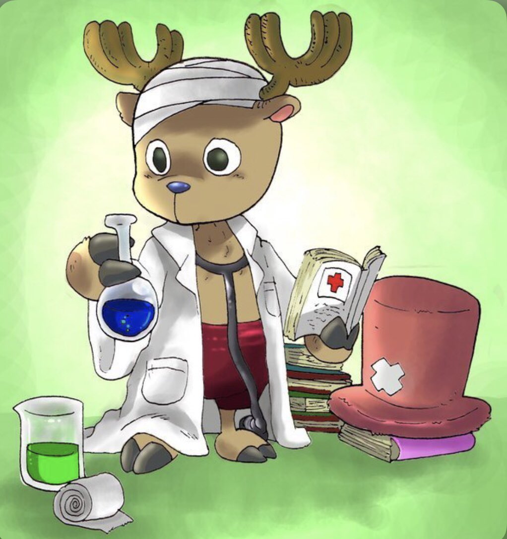 GawdZoro's tweet photo. The only person I trust making the Corona vaccine, best doctor in the world.. Tony Tony Chopper https://t.co/xqm74BbaR9