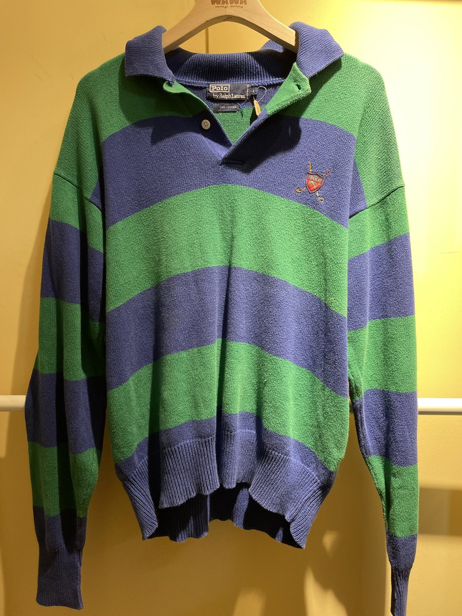 CHIWAWAVINTAGE's tweet image. ralph lauren POLO 校園風針織長袖衛衣

衣長：65.5
肩寬：61
胸圍：56
袖長：70