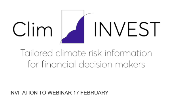 Carbone4's tweet photo. [WEBINAR] "Physical climate risk and finance:
Insights from climate experts and investors to inform climate risk management"

17/02 - de 14h30 à 16h

Venez découvrir les derniers résultats du projet #ClimINVEST

Inscriptions : https://t.co/BxL5nBiLFG https://t.co/bqwEXHC3bl