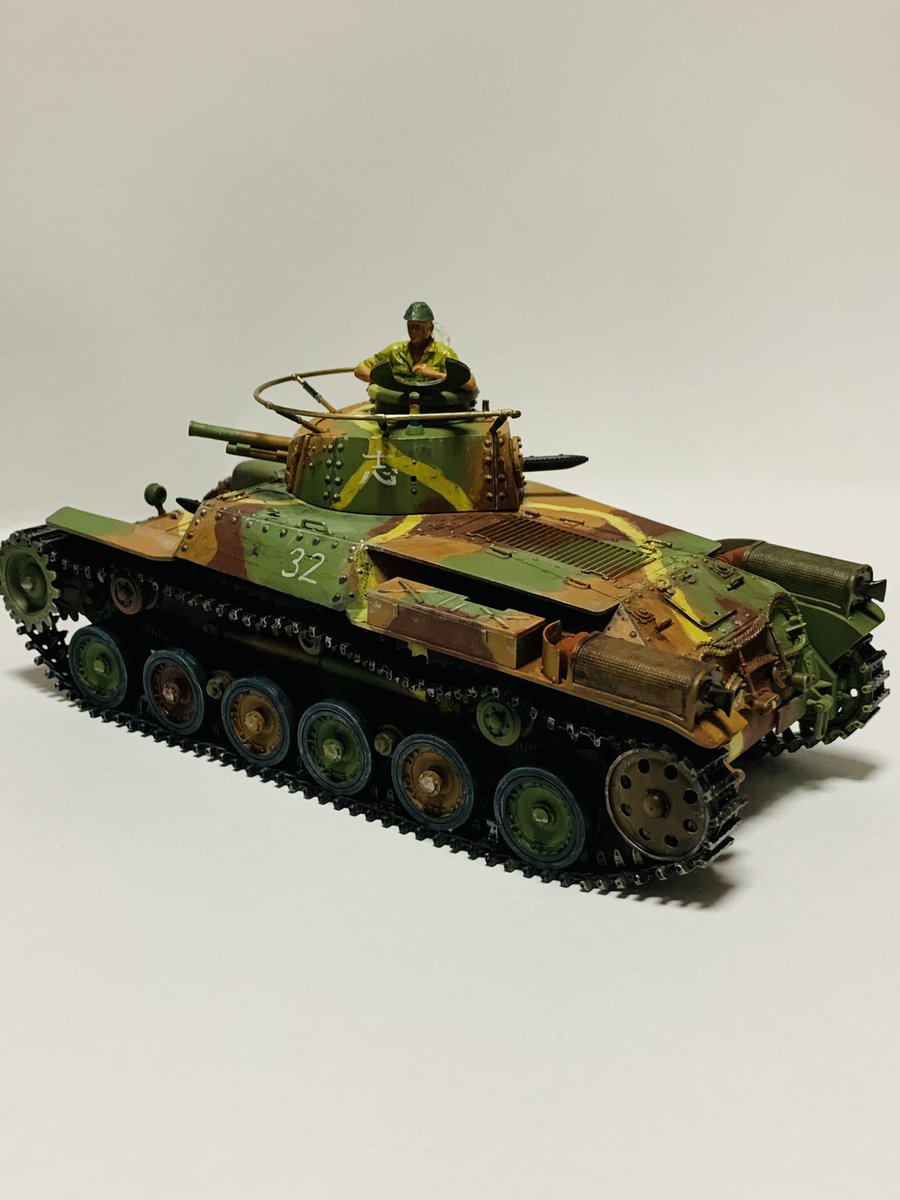 汐さば 1 35 タミヤ 97式中戦車 チハ車 完成しました イラスト風に見えたら良いなあ なんて思って作りました カッコよく出来て満足です 汐さば 1 35 タミヤ 97式中戦車 チハ車 完成しました イラスト風に見えたら良いなあ なんて思って作りました カッコよく出来て満足です