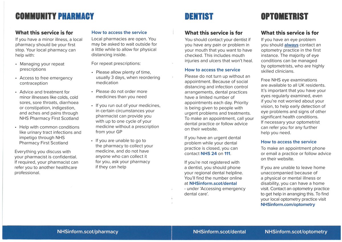 Find out about all NHS Scotland services in their new booklet.
The booklet is available is different languages and format here:  gov.scot/right-care