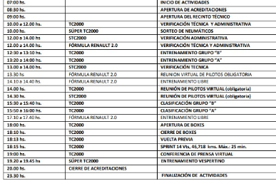 MBiondiPrensa's tweet photo. #STC2000:BS AS(#CABA)-Viernes(05/2/21)-Estos son los horarios del dia junto al #TC2000 y la #FormulaRenault20 en lo que sera el inicio de la anteultima fecha del torneo 2020. https://t.co/wXWdH5u7Ln