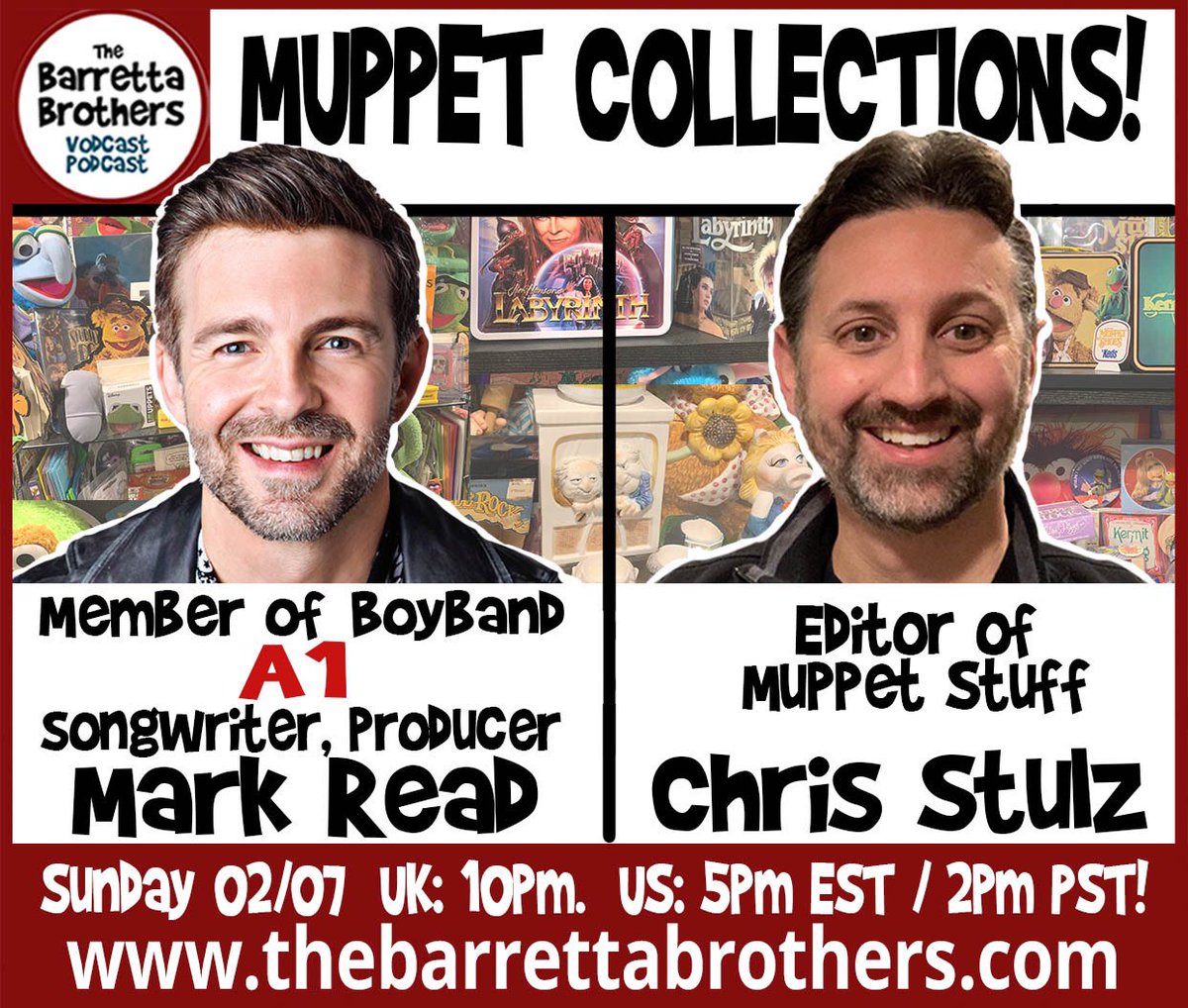 Many of you know how much of a huge Muppet fan I am so this is gonna be special. Make a note in your calendar and join me THIS SUNDAY 10pm UK time as I’ll be on the <a href="/thebarrettabros/">The Barretta Brothers</a> vodcast. 🤩 RT