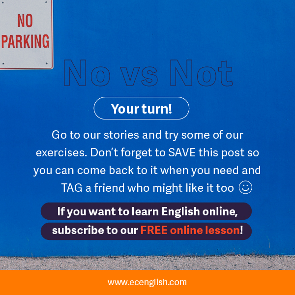 ECEnglish's tweet photo. Do you need to refresh when you use βnoβ and βnotβ? Below are a few examples to get you started!
If you want to learn English online, subscribe to our FREE online lesson β‘ https://t.co/u0oVtKNVEN
#ecenglishtips #ecvirtual #learnEnglish #learnEnglishonline https://t.co/eE9jVUMv8J