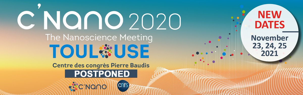 C'Nano - CNRS (@cnano_national) on Twitter photo New dates for the #cnano2020 congress!!
--> From November 23th to 25th, 2021 in Toulouse.
More information: cnano2020.sciencesconf.org
We hope to see you there!
<a href="/CNano_gso/">C'Nano - Grand-Sud-Ouest</a> <a href="/CNano_national/">C'Nano - CNRS</a>
#cnano2020 #nanoscience #congress New dates for the #cnano2020 congress!!
--> From November 23th to 25th, 2021 in Toulouse.
More information: cnano2020.sciencesconf.org
We hope to see you there!
<a href="/CNano_gso/">C'Nano - Grand-Sud-Ouest</a> <a href="/CNano_national/">C'Nano - CNRS</a>
#cnano2020 #nanoscience #congress