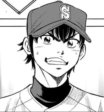 (which again begs me to ask: what HAPPENED in winter camp that had them so close? the teianing? the suffering? was it the start of getting close in the bath and carrying each other? what. happened.)- this moment where furuya hit 154 and eijun was all...whatever this is /lh +