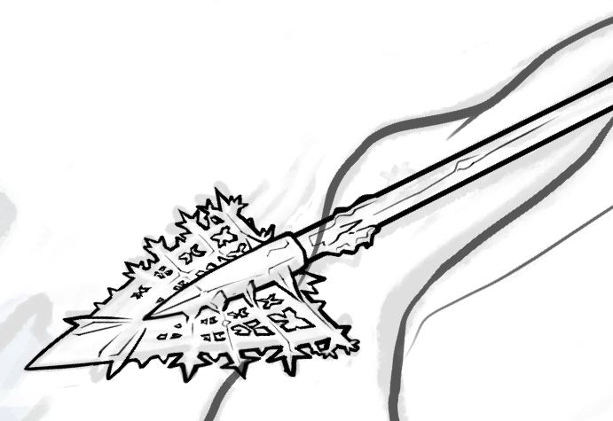 XIIIVokata's tweet image. Commisioner told me to do an ice arrow and I drew a ice arrow.