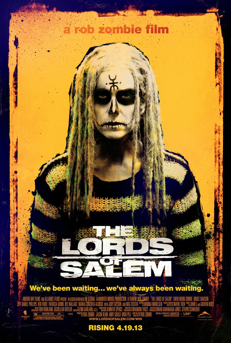 36. THE LORDS OF SALEM (2012)Often cited as Zombie’s best, this is a horror about community and the feminine.Like many of his movies the cast is full of horror legends, all giving it their all too.Throw in themes of witchcraft and music and you’re onto a winner. #Horror365