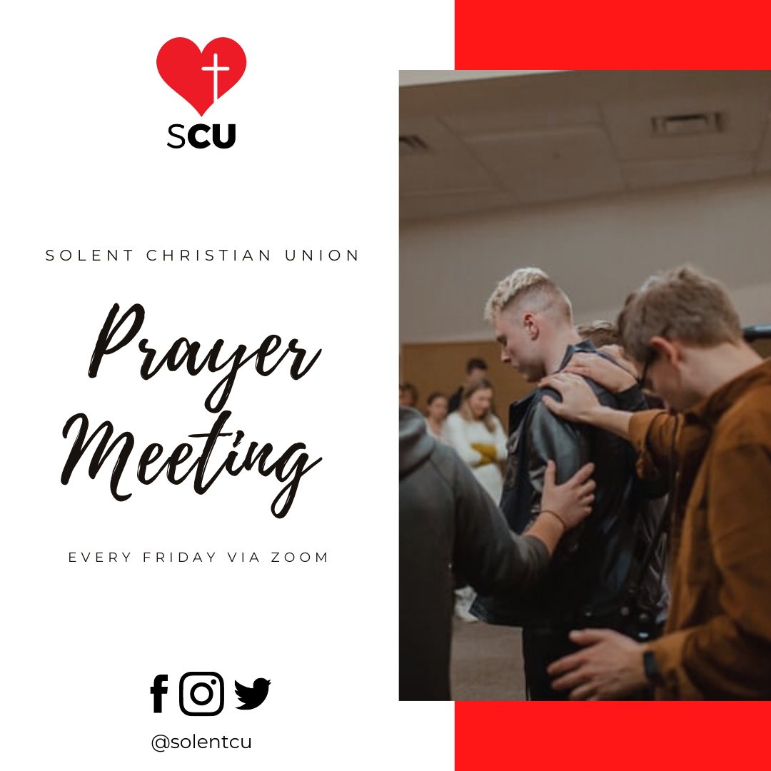 SolentCU's tweet image. Prayer meeting is back! This week we are starting at 12pm over Zoom, we hope to see you there! 

Meeting ID: 238 655 0176
Passcode: vdYS80