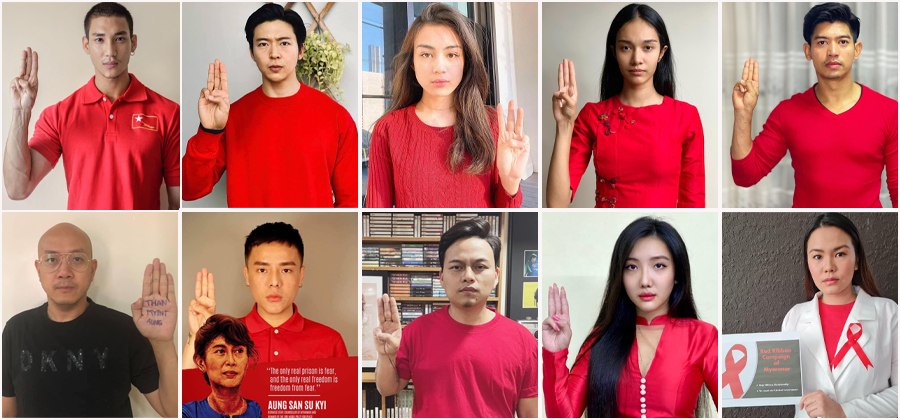 UPDATE: Military Coup in Myanmar

Many Myanmar celebrities are joining a campaign against the military coup in the country. The NLD has long counted a large number of movie stars, singers, films directors, artists and social influencers among its supporters.

#StopMilitaryCoup