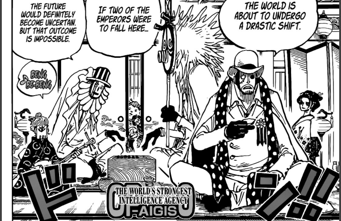 H Lone on Twitter: &quot;#OnePiece1003 #OnePiece ⚠️SPOILERS⚠️ . . . . . . . . . . This just makes things even more interesting. CP0 in Wano... which means they might probably