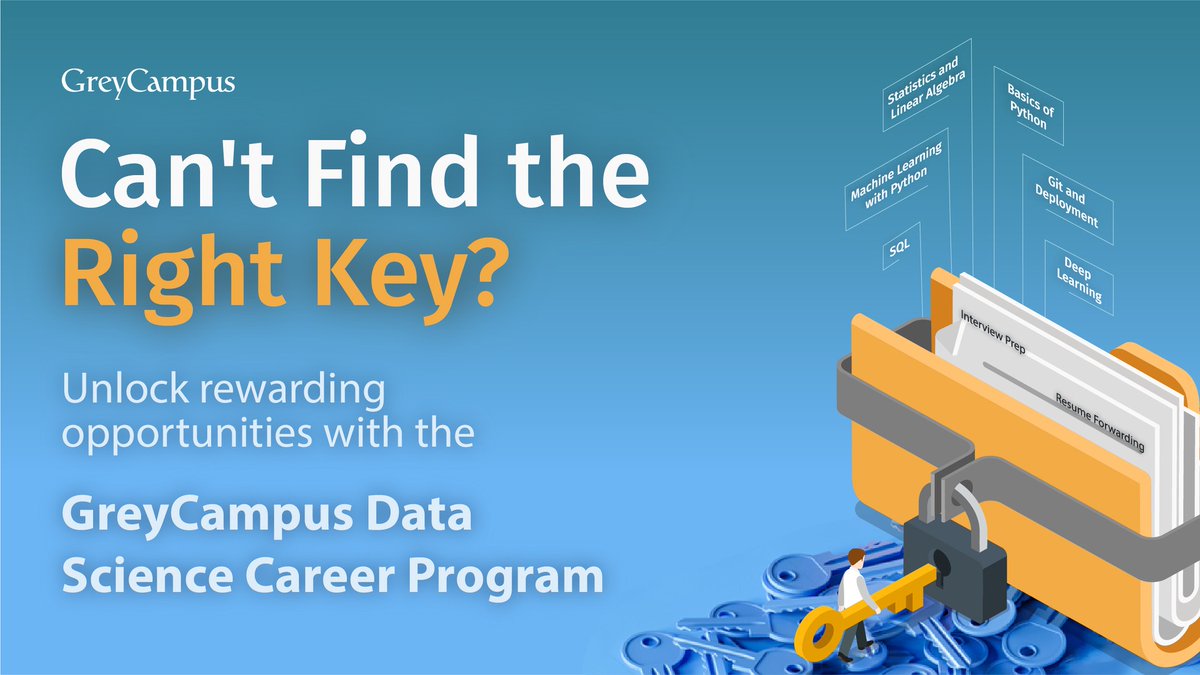 greycampus's tweet photo. Get into a rewarding career in Data Science with our career program! Apply today 👉 https://t.co/IPw8soJVGF
#DataScience #career https://t.co/V0YT4M3w3N
