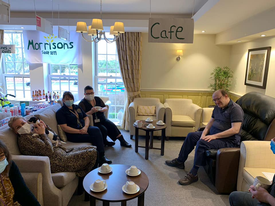StocksHall's tweet photo. Yesterday at #StocksHall #Mawdesley, they opened their own in house @Morrisons shop! Those living at the Home were able browse and take some much needed retail therapy. For full authenticity, they had an adjoining cafe and even had a working till! What a great success it was ☺️ https://t.co/Wyn2oRskNc