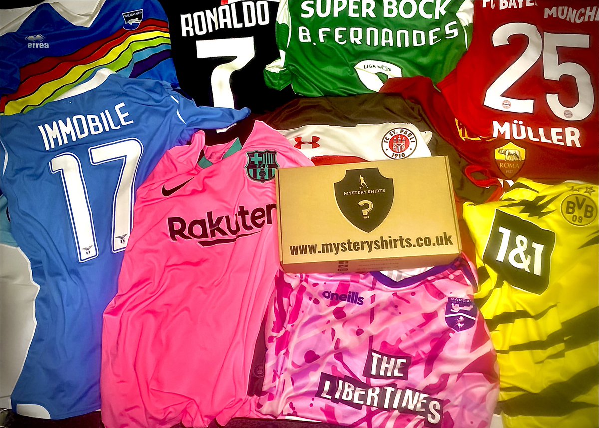 MysteryShirtsUK's tweet image. 🚨 GIVEAWAY 🚨 

Welcome to #FreeshirtFriday 

We’re giving away a FREE Mystery box each Friday 📦 ⚽️ 

RT &amp;amp; Follow to enter - ends 9PM tonight

MysteryShirts.co.uk