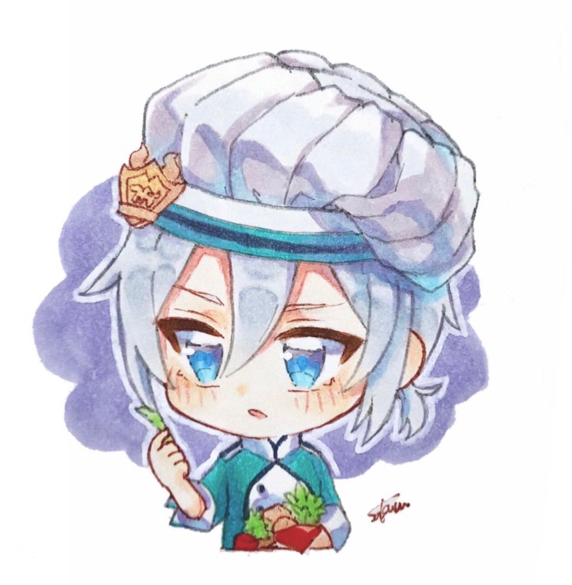blue eyes solo 1boy chibi chinese clothes holding male focus  illustration images