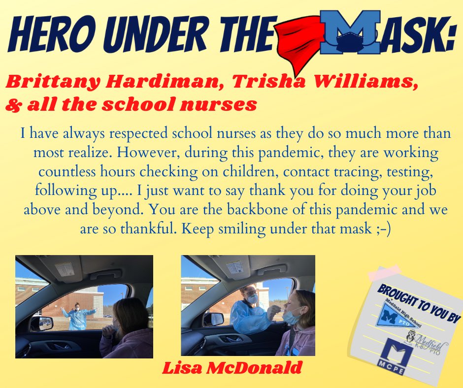 MCPE (@mcpe_medfield) on Twitter photo Todayโs ๐๐๐ง๐ค๐๐จ ๐๐ฃ๐๐๐ง ๐๐๐ ๐๐๐จ๐ are Brittany Hardiman, Trisha Williams & all school nurses! Thank you Lisa McDonald for the recognition & thank you <a href="/MedfieldNurses/">MedfieldSchoolNurses</a> for everything you do! #OneMedfield #HeroesUnderTheMask <a href="/MedfieldHS/">Robert Parga</a> <a href="/JeffreyJMarsden/">Jeffrey Marsden</a> <a href="/nat_vaughn/">Nat Vaughn</a> Todayโs ๐๐๐ง๐ค๐๐จ ๐๐ฃ๐๐๐ง ๐๐๐ ๐๐๐จ๐ are Brittany Hardiman, Trisha Williams & all school nurses! Thank you Lisa McDonald for the recognition & thank you <a href="/MedfieldNurses/">MedfieldSchoolNurses</a> for everything you do! #OneMedfield #HeroesUnderTheMask <a href="/MedfieldHS/">Robert Parga</a> <a href="/JeffreyJMarsden/">Jeffrey Marsden</a> <a href="/nat_vaughn/">Nat Vaughn</a>
