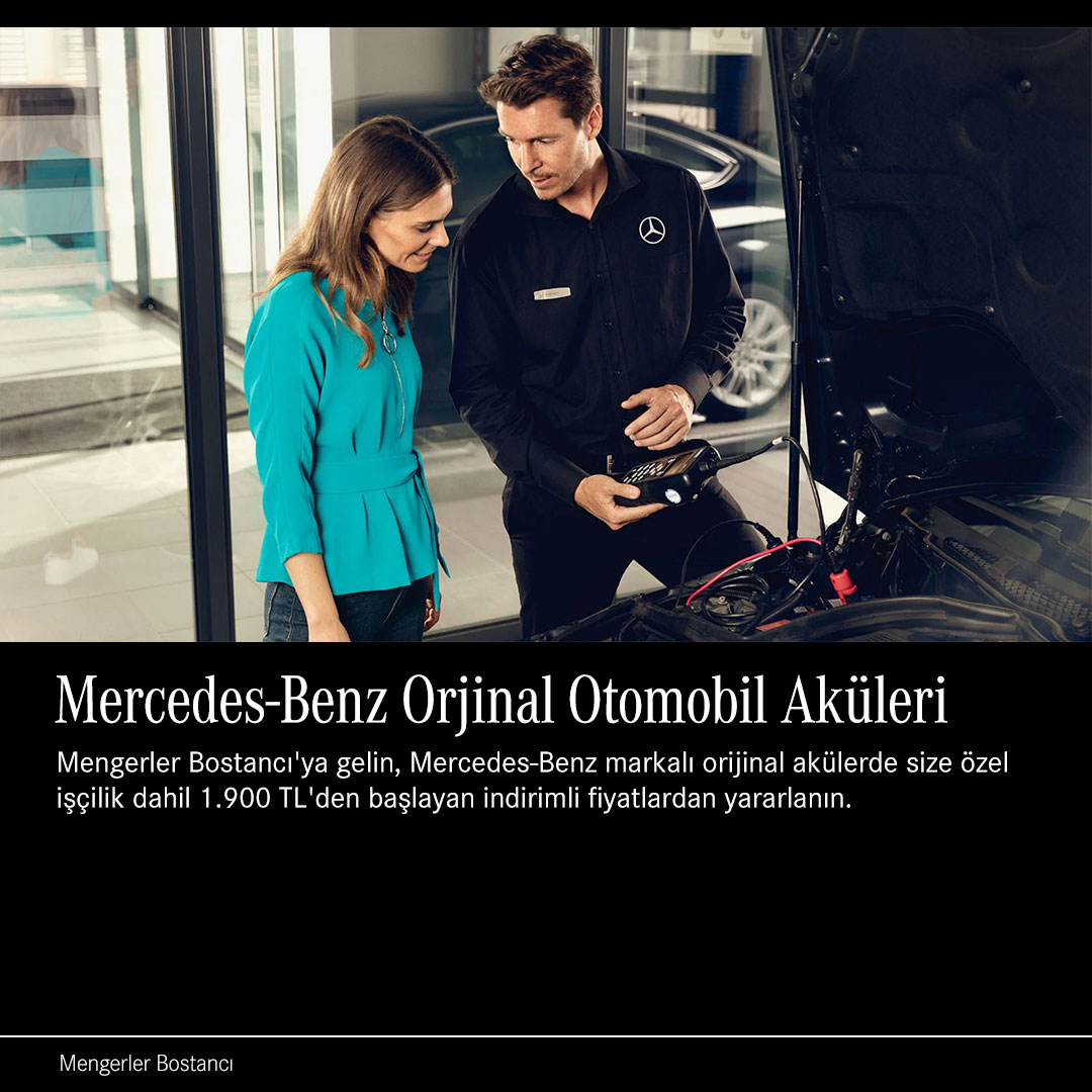 Mengerler Bostancı'ya gelin, Mercedes-Benz markalı orijinal akülerde size özel işçilik dahil 1.900 TL'den başlayan indirimli fiyatlardan yararlanın.

#mercedesbenztürkiye #mercedes #akü #thebestornothing #cuma #bostancı #kadıköy #istanbul #bağdatcaddesi #kozyatağı #ataşehir #tgif