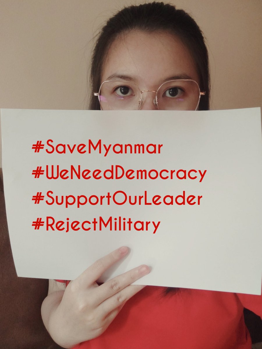 darika131's tweet photo. Freedom From Fear....
#SaveMyanmar
#WeNeedDemocracy
#SupportOurLeader
#RejectMilitrary https://t.co/Scc0GJjpGS