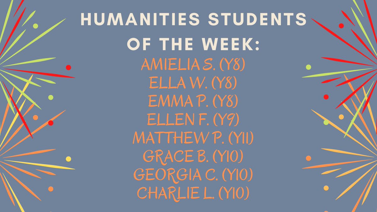 HumanitiesPcsa's tweet photo. Wowzers! This week’s humanities students of the week! 👏🏽 

With such fantastic effort this week from so many students it made it very difficult to choose!

A really big well done to all! You are amazing!⭐️ 

@MrJCEdwards @MrsKBolger1 @MrJCaulfield1 @Aboycepcsa @mrsZHancox https://t.co/6SGADXcKxl